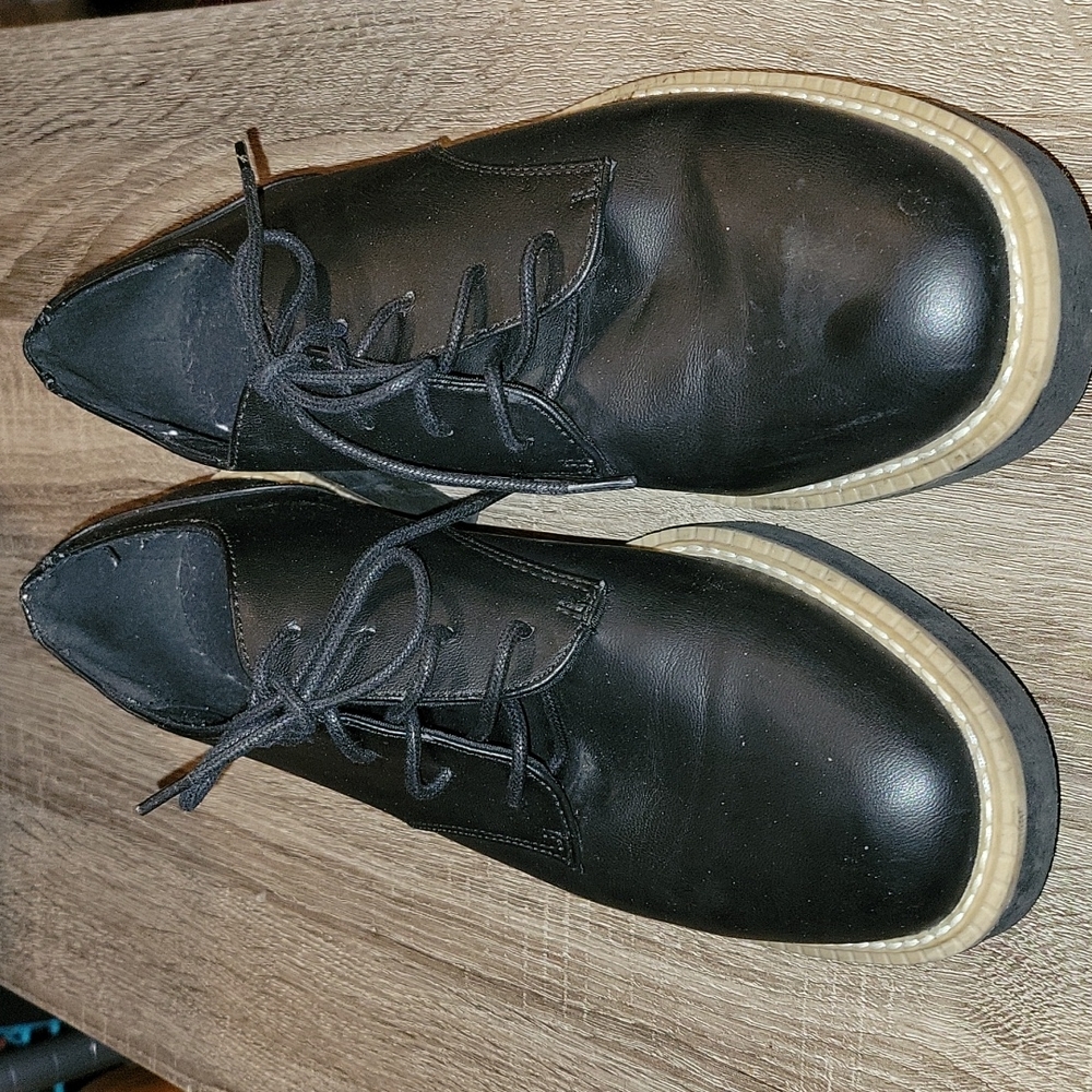 Divided Black Loafers Size 8.5